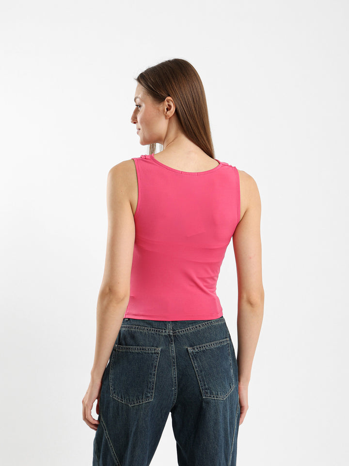 Scoop Neck Sleeveless Top