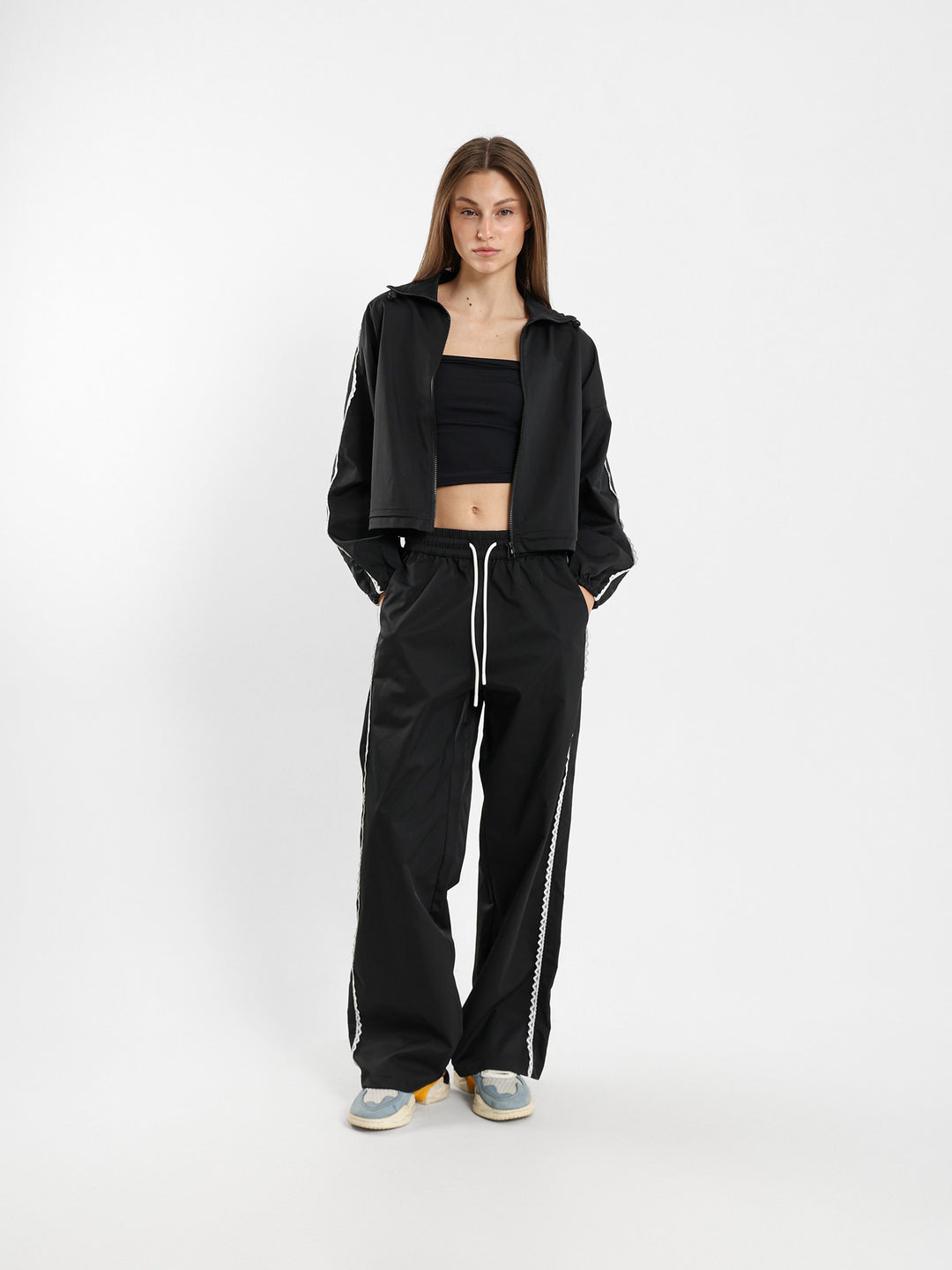 Lace Insert Detail Pants