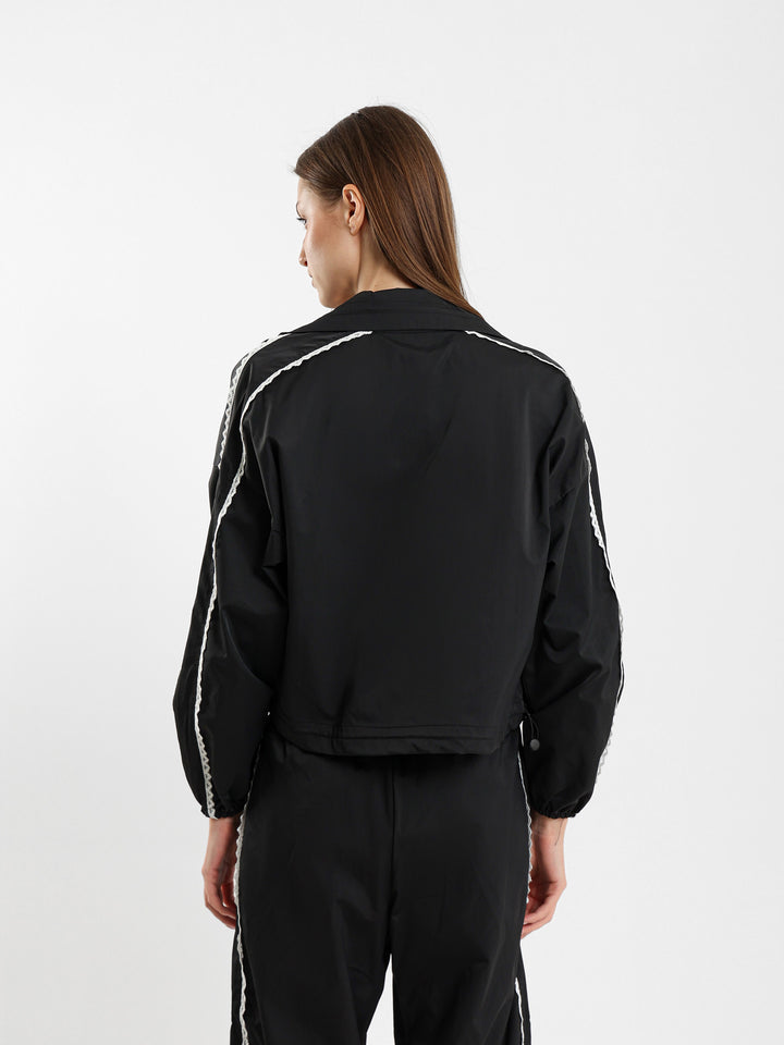 Zip-Up Jacket With Lace Insert