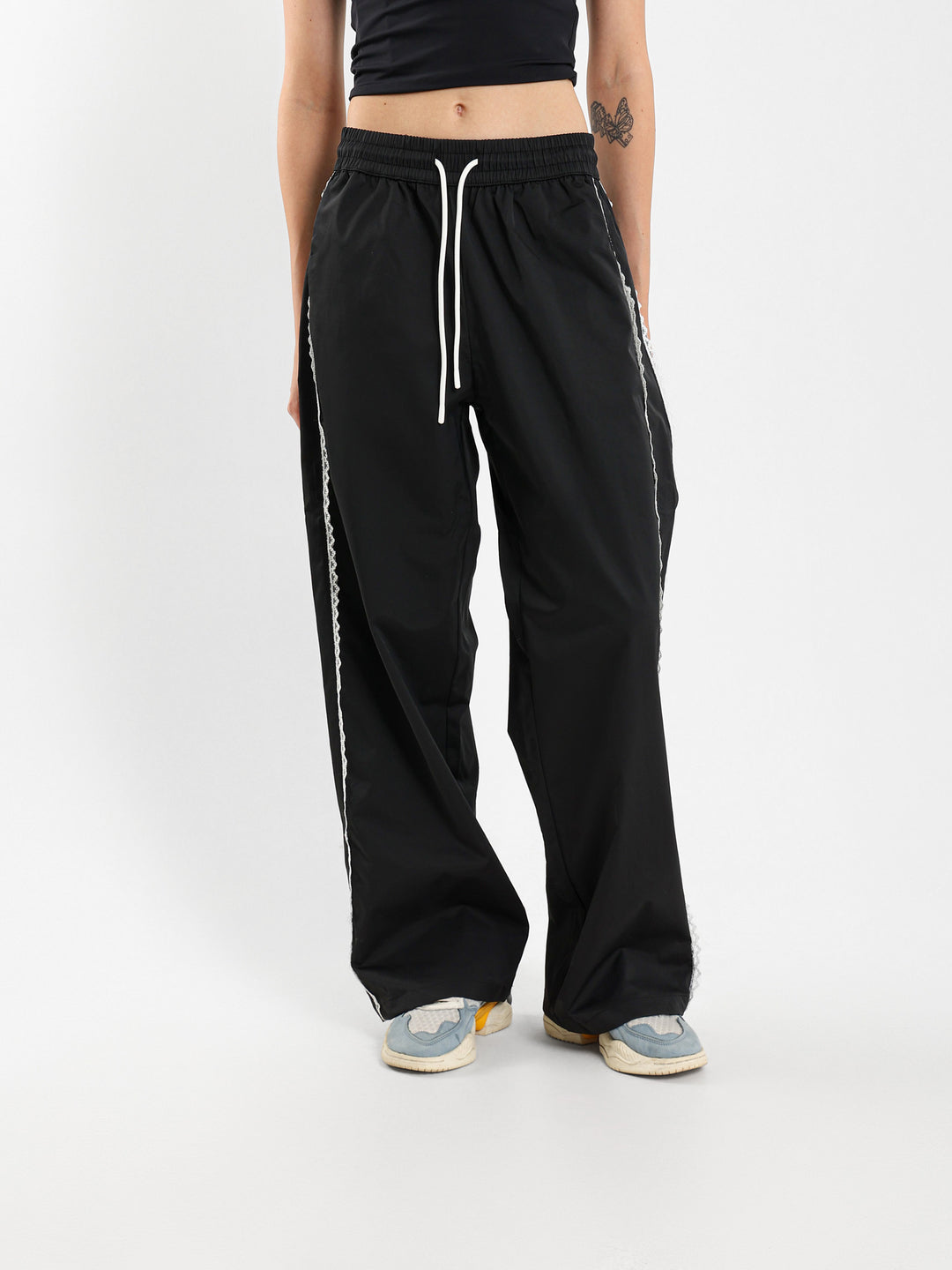 Lace Insert Detail Pants