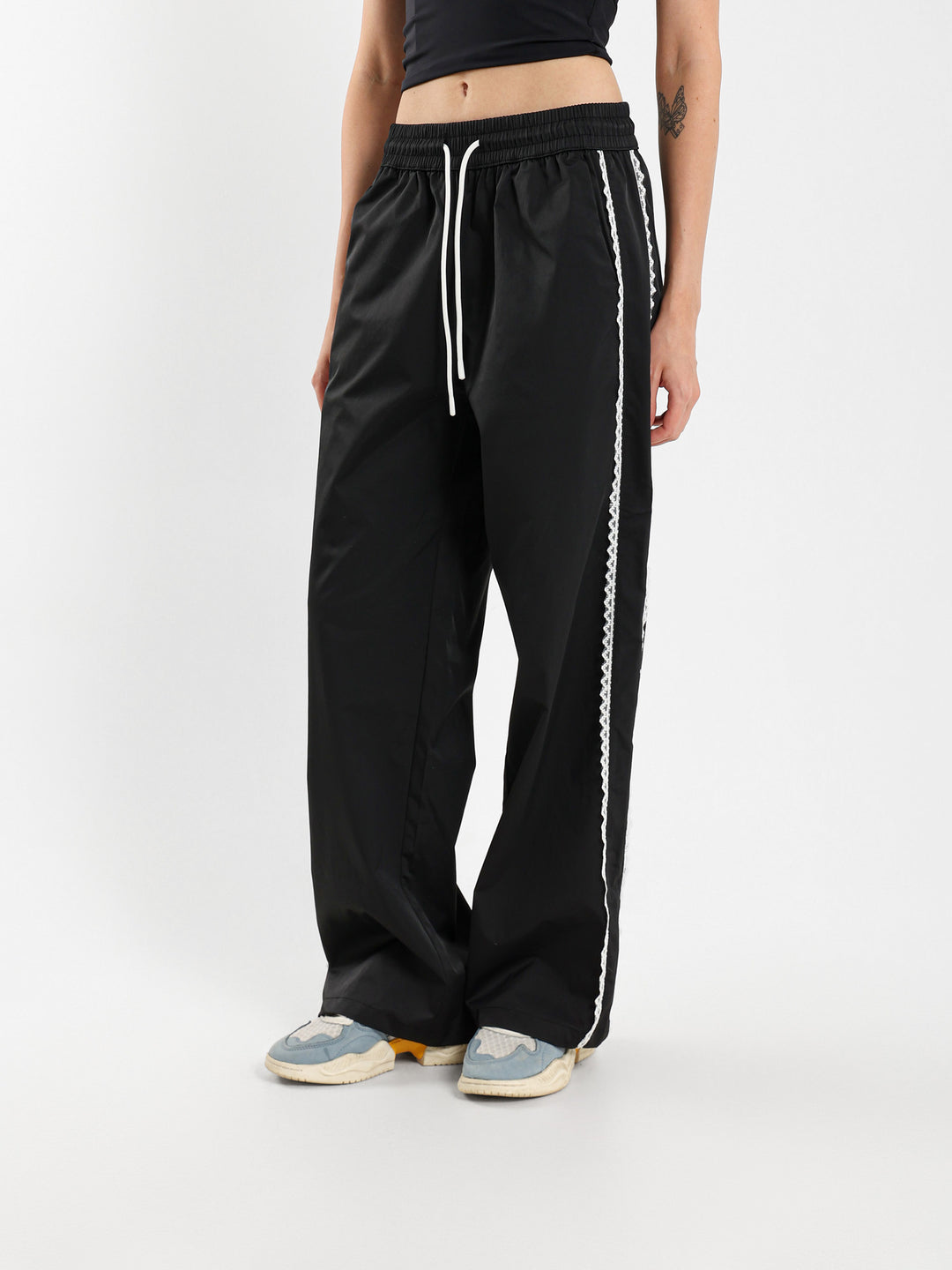 Lace Insert Detail Pants