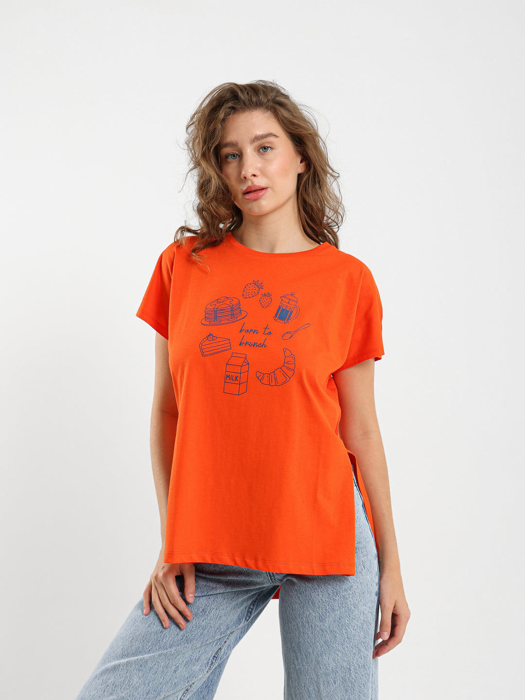 Born To Brunch Print T-Shirt