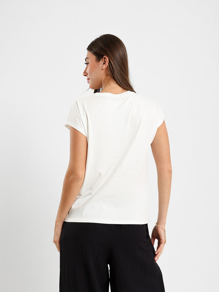 Pool Print Cape Sleeve T-Shirt