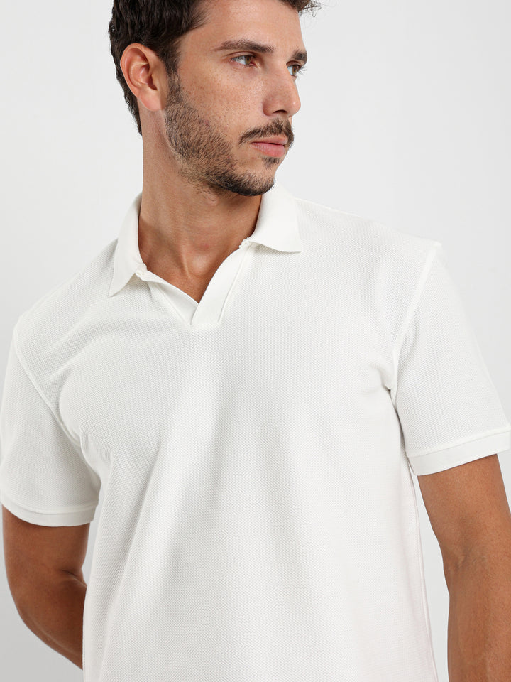 Waffle Relaxed Polo Shirt