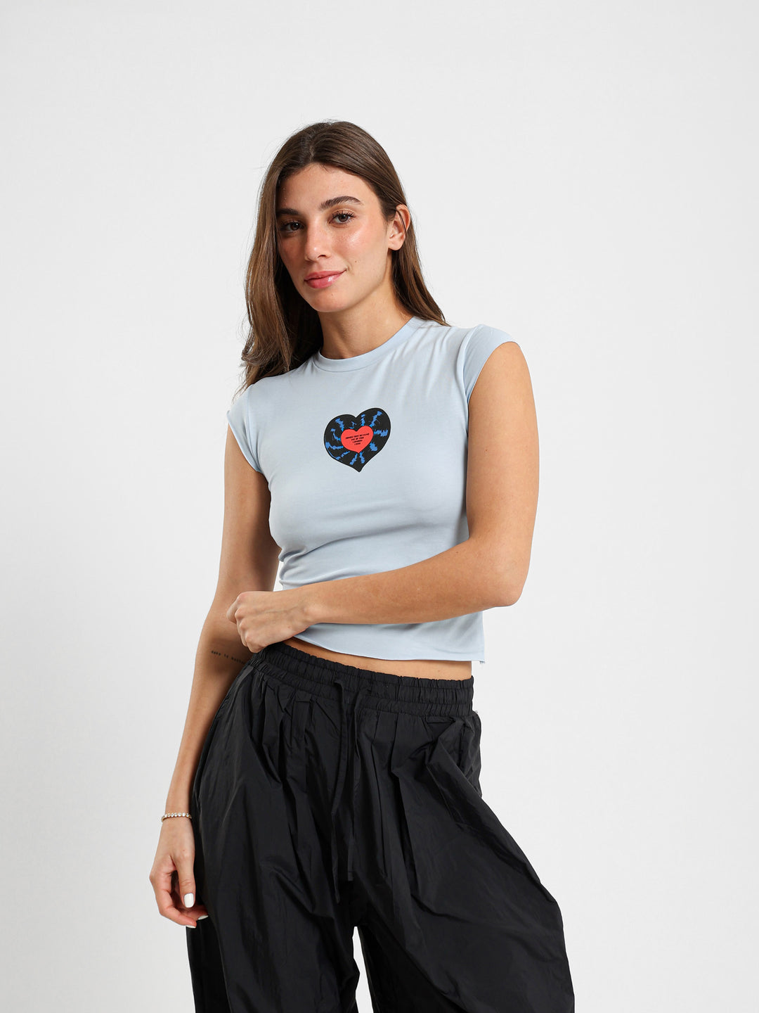 Songs Print Fitted T-Shirt