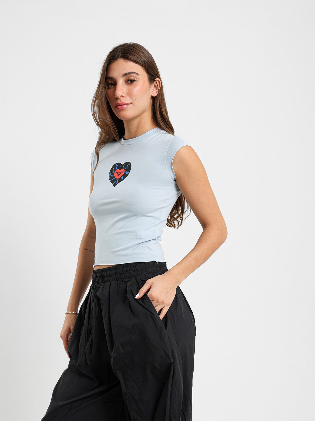 Songs Print Fitted T-Shirt
