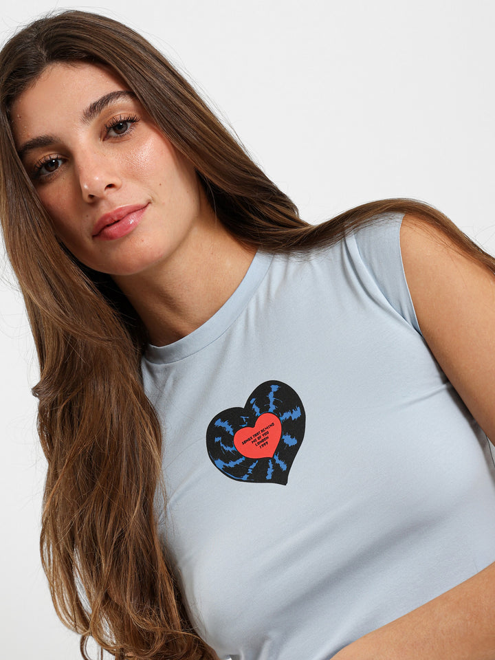 Songs Print Fitted T-Shirt
