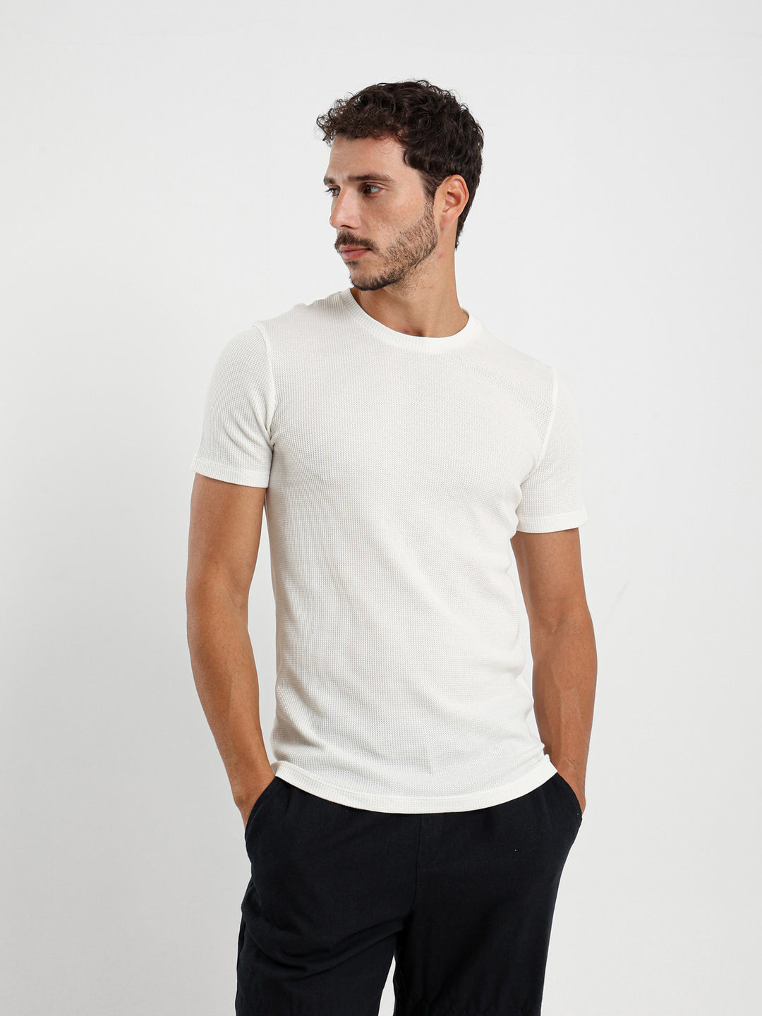 Muscle Fit Textured Tee