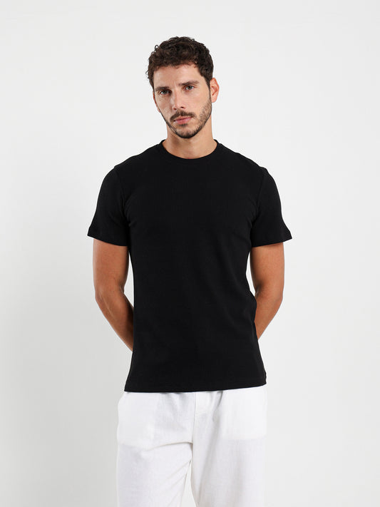 Muscle Fit Textured Tee