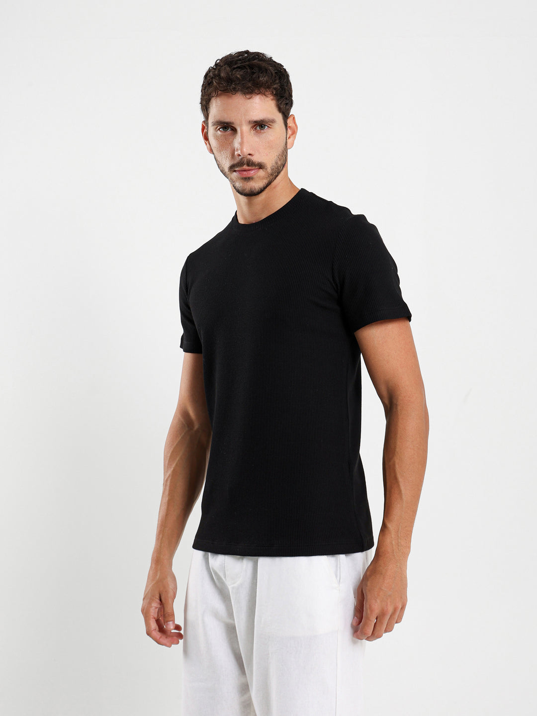 Muscle Fit Textured Tee
