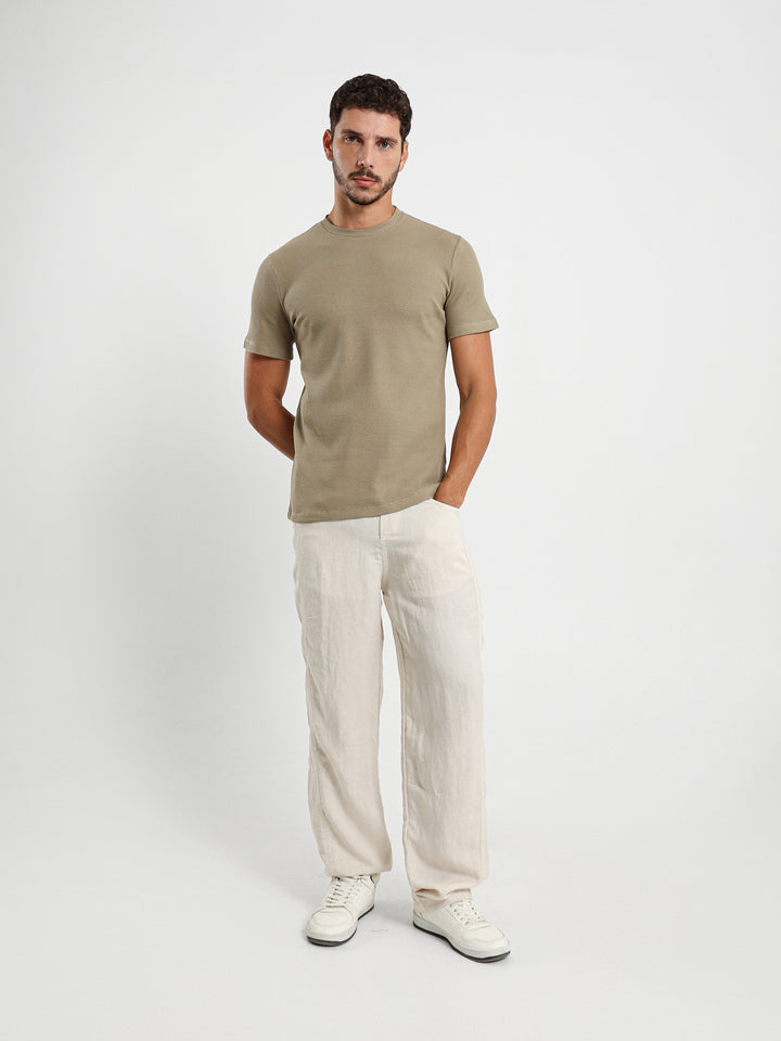 Muscle Fit Textured Tee