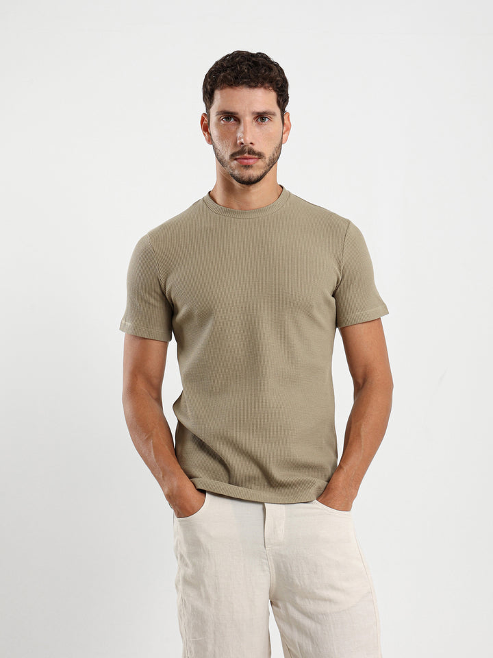 Muscle Fit Textured Tee