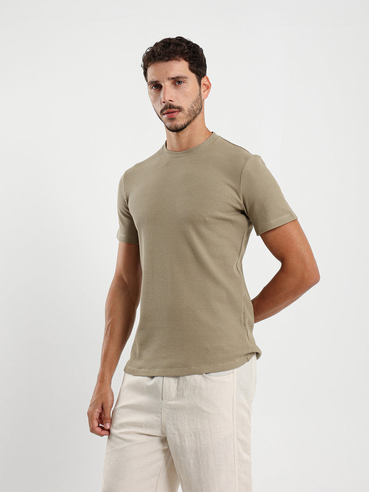 Muscle Fit Textured Tee