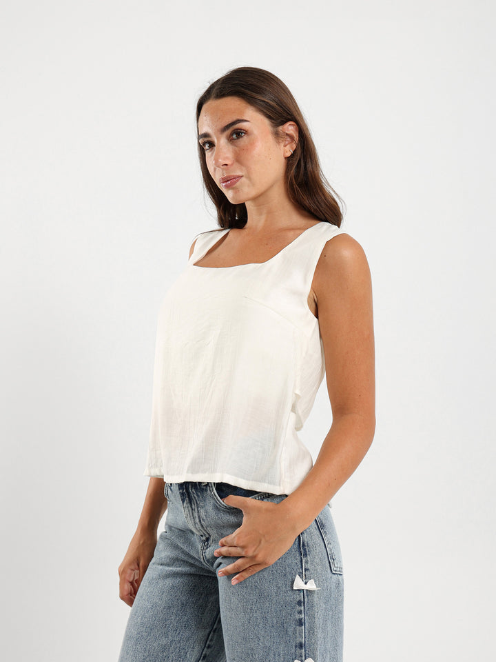 Square Neck Sleeveless Top