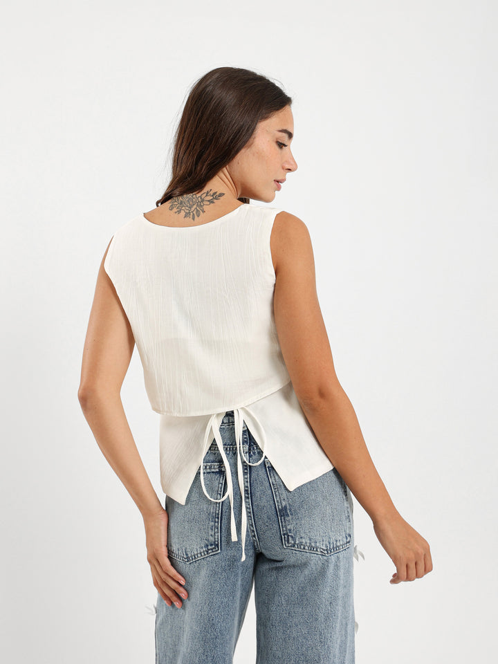 Square Neck Sleeveless Top