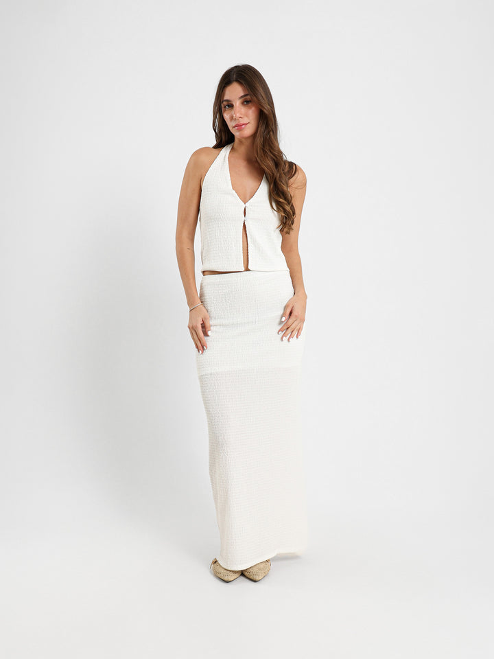 Textured Maxi Skirt
