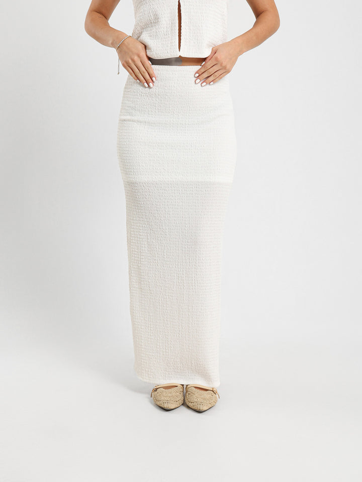 Textured Maxi Skirt