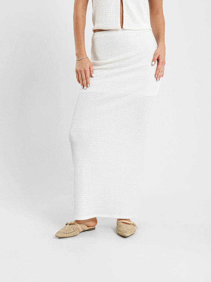 Textured Maxi Skirt