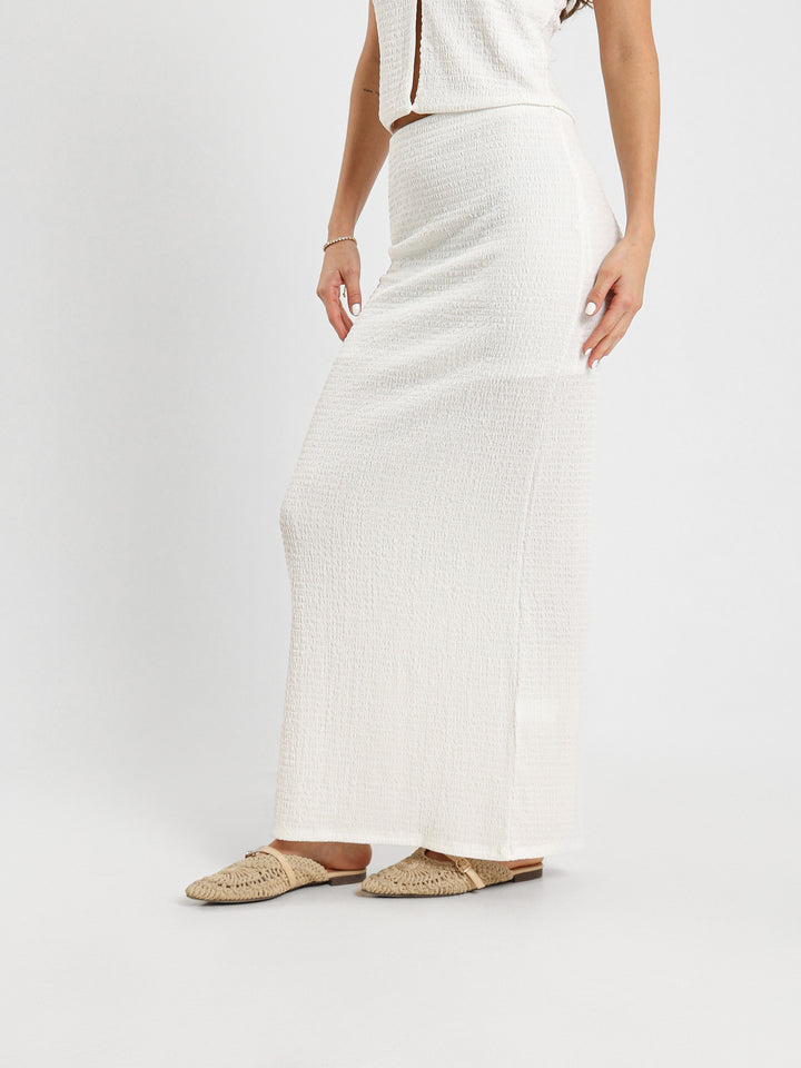Textured Maxi Skirt