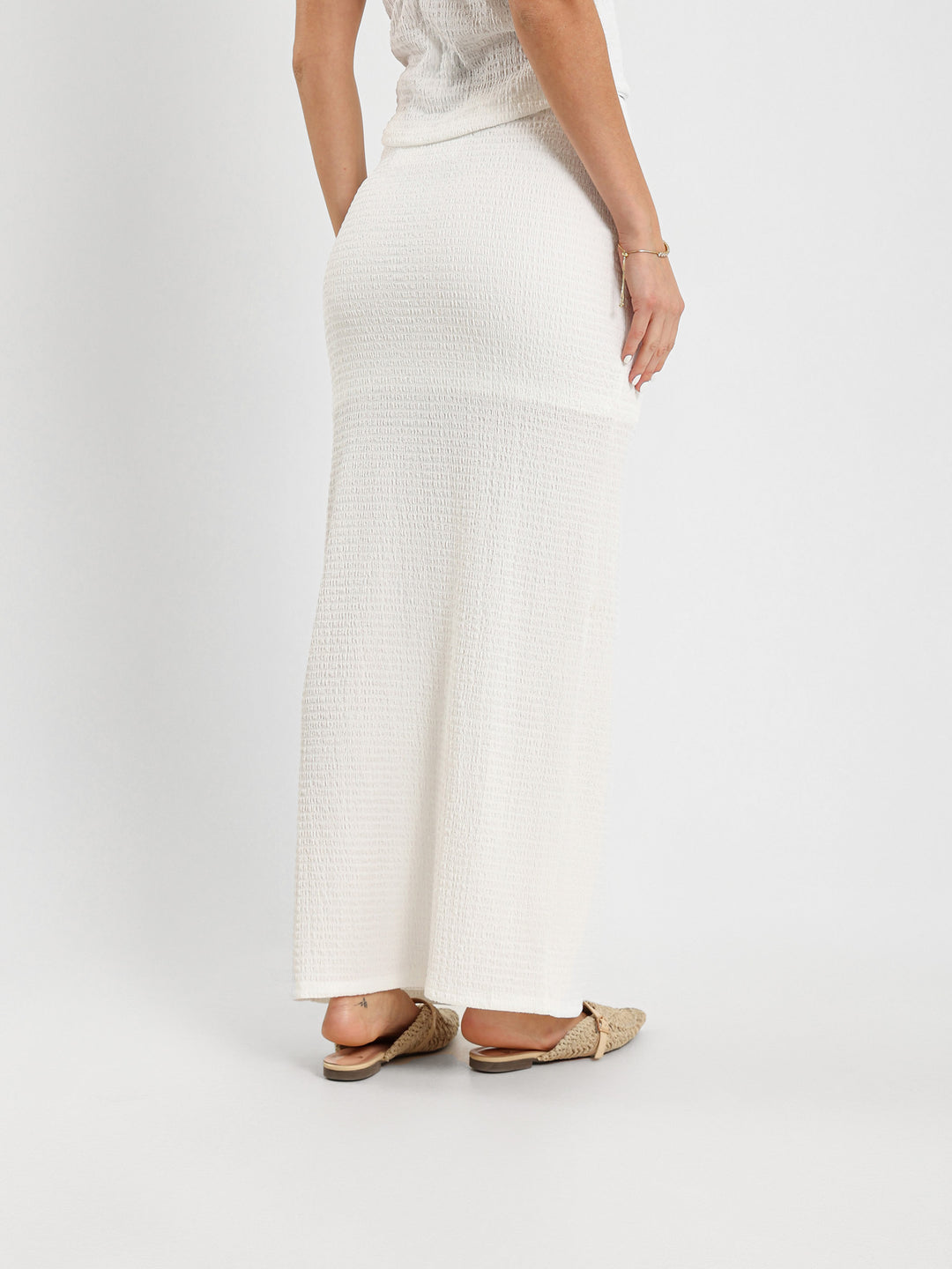 Textured Maxi Skirt