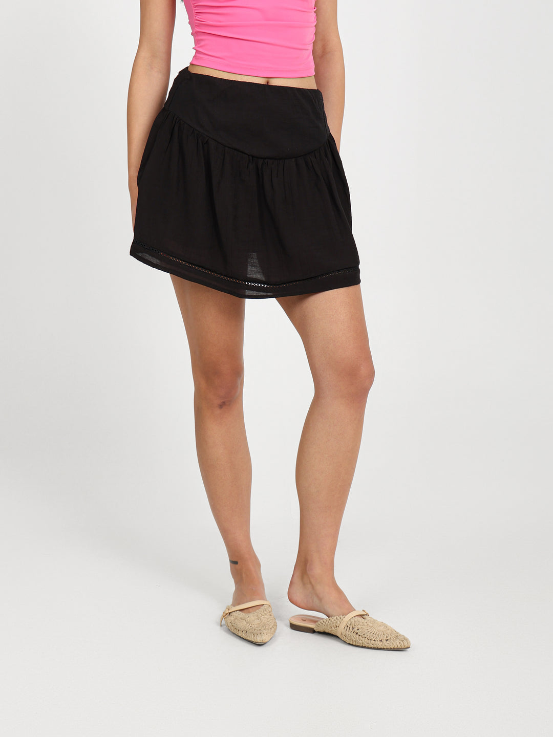 Textured Mini Skirt