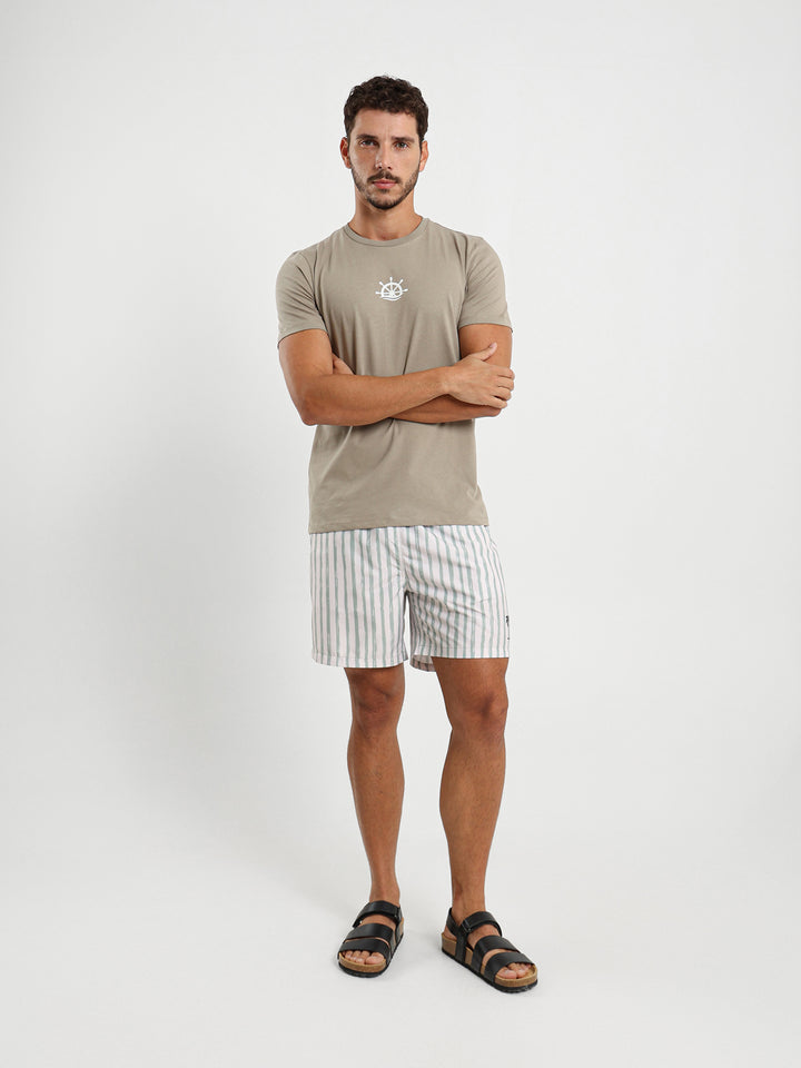 Slim-Fit Nautical Graphic T-Shirt