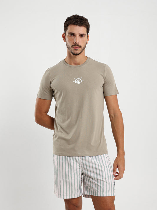 Slim-Fit Nautical Graphic T-Shirt
