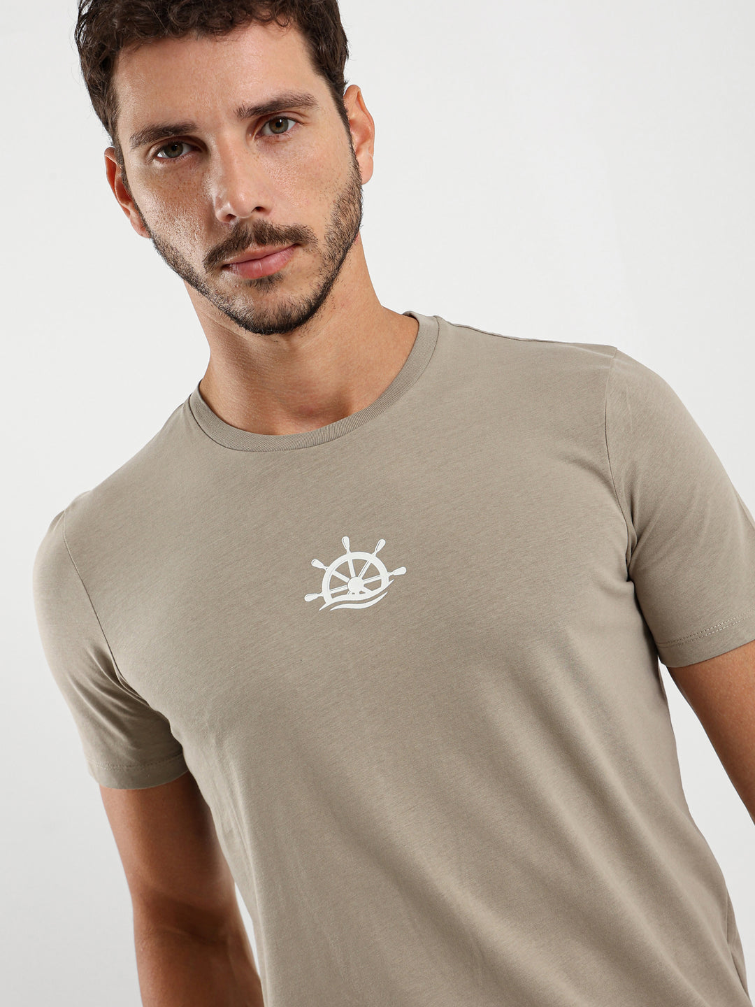Slim-Fit Nautical Graphic T-Shirt