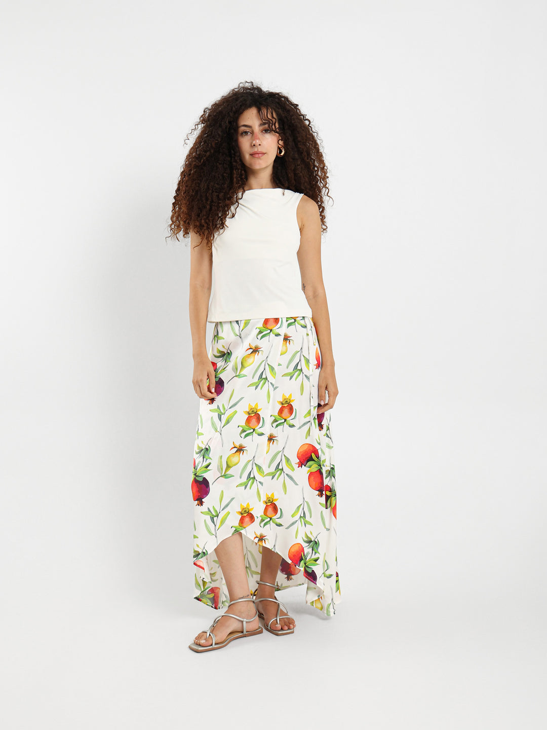 Wrap Around Skirt With All-Over Print