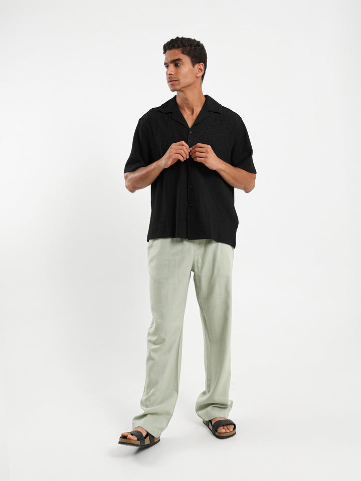 Textured Half-Sleeve Shirt