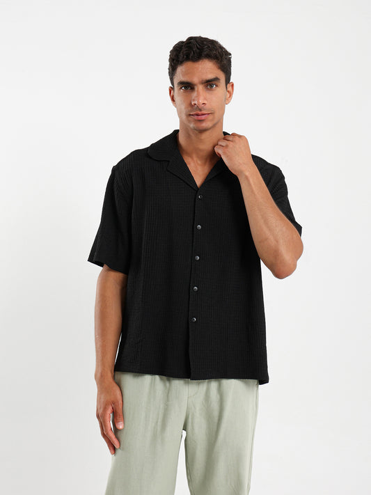 Textured Half-Sleeve Shirt