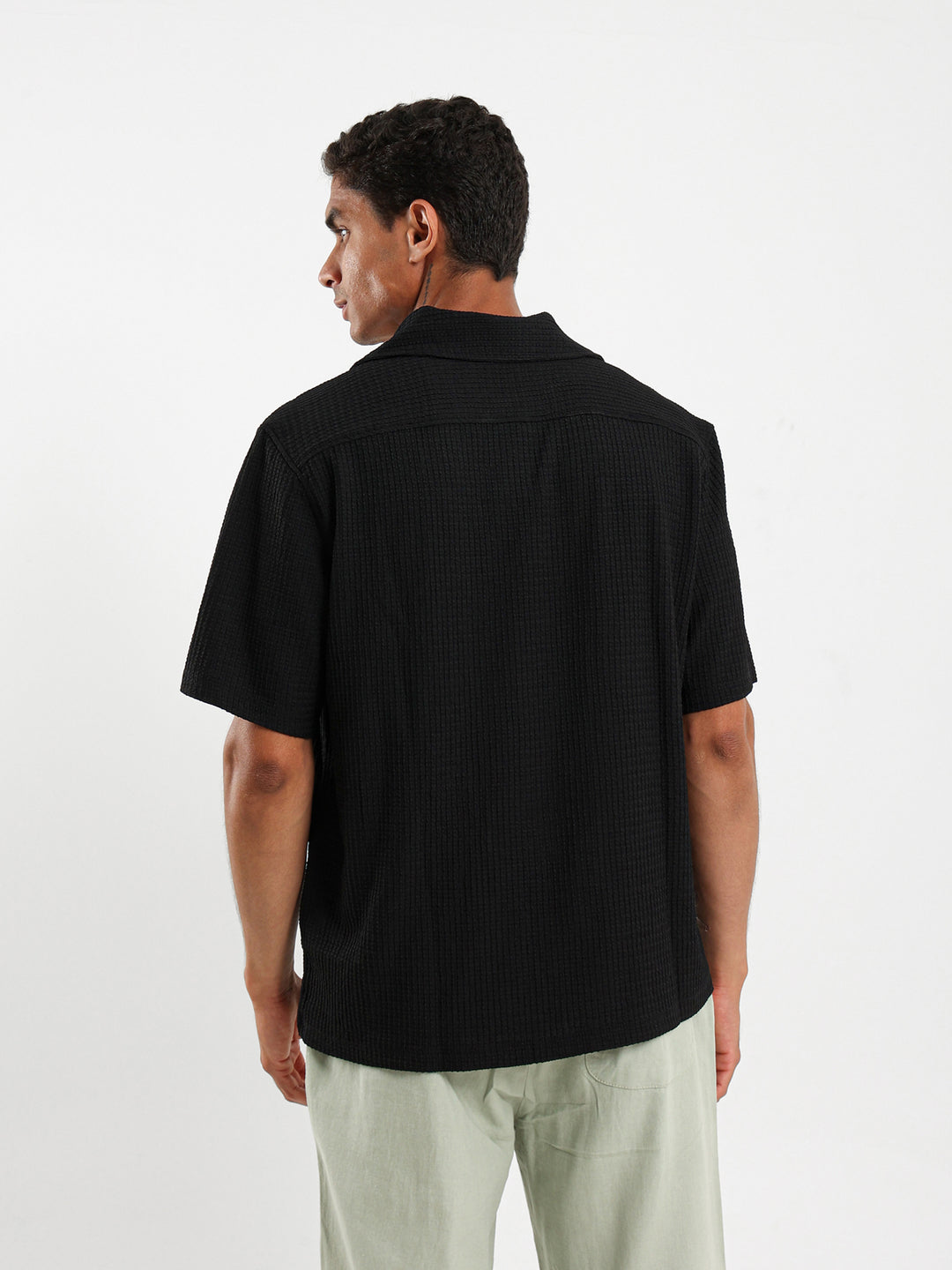 Textured Half-Sleeve Shirt