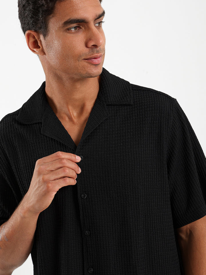 Textured Half-Sleeve Shirt