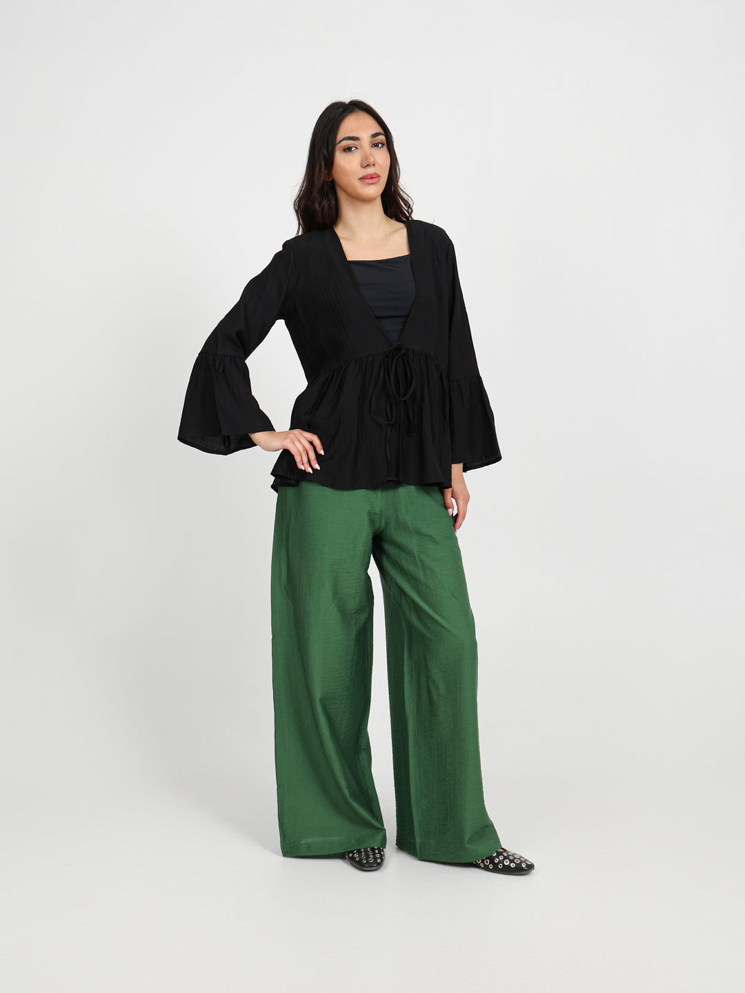 Tie-Front Kimono Jacket