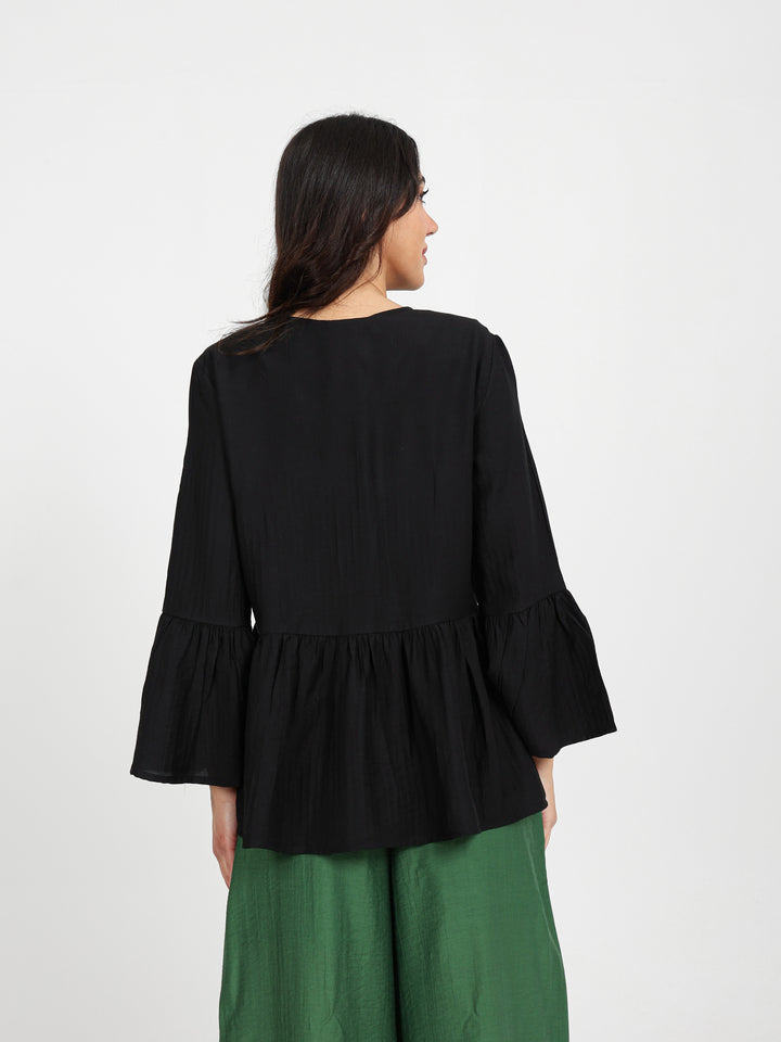 Tie-Front Kimono Jacket