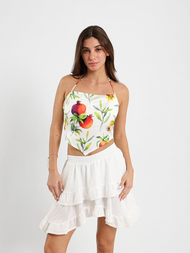 Spaghetti Strap Floral Print Top