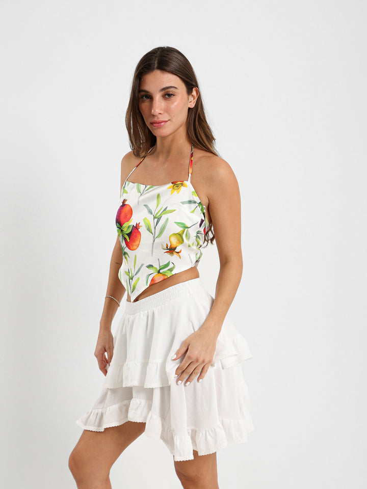 Spaghetti Strap Floral Print Top
