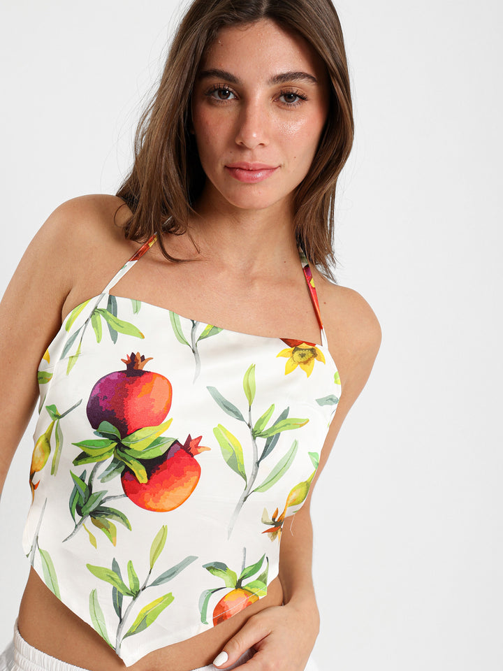 Spaghetti Strap Floral Print Top