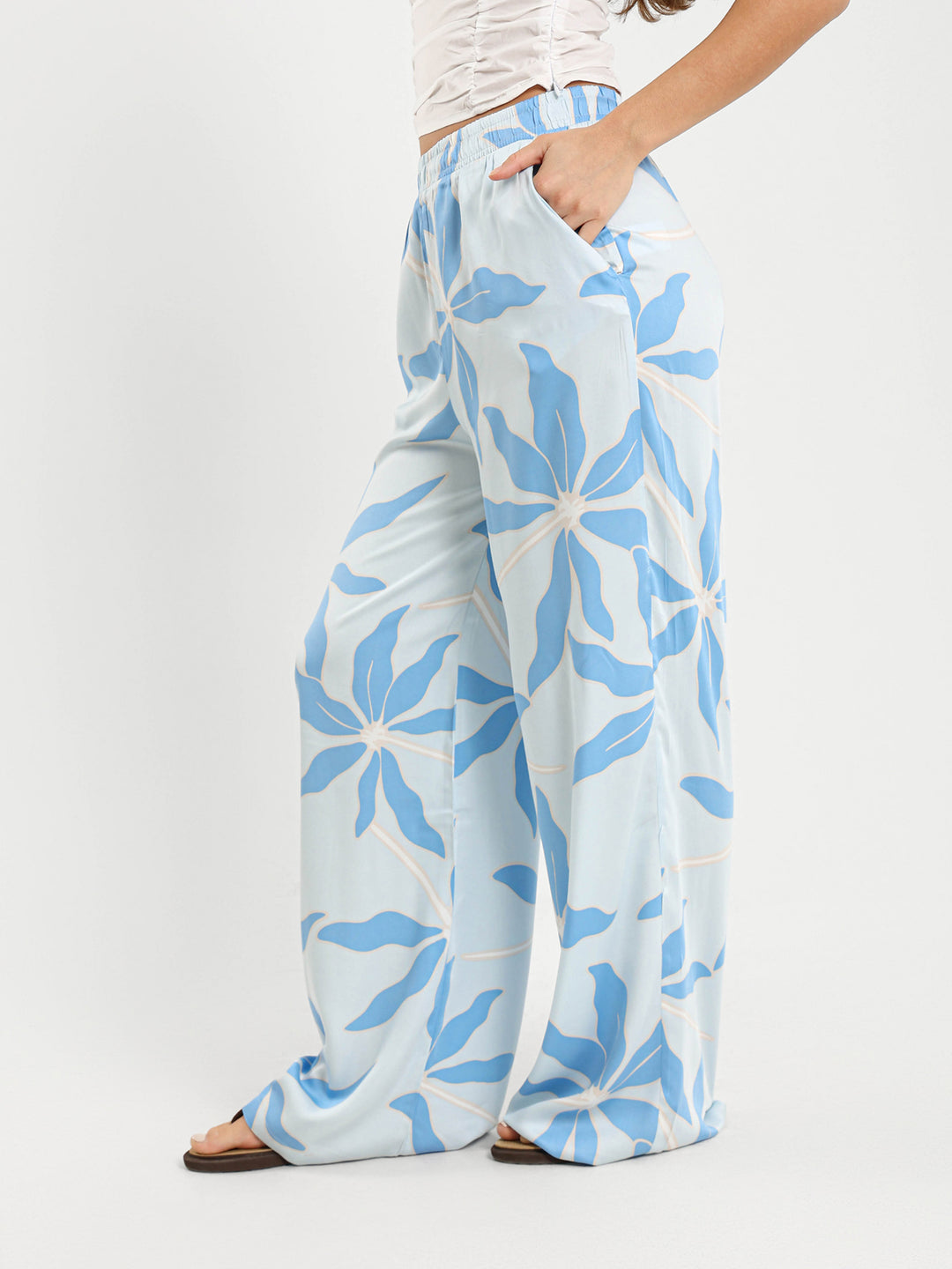 All-Over Print Oversized Wide Leg Pants