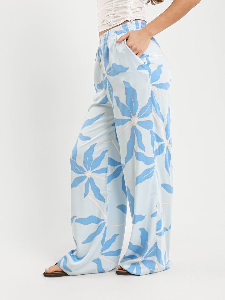 All-Over Print Oversized Wide Leg Pants