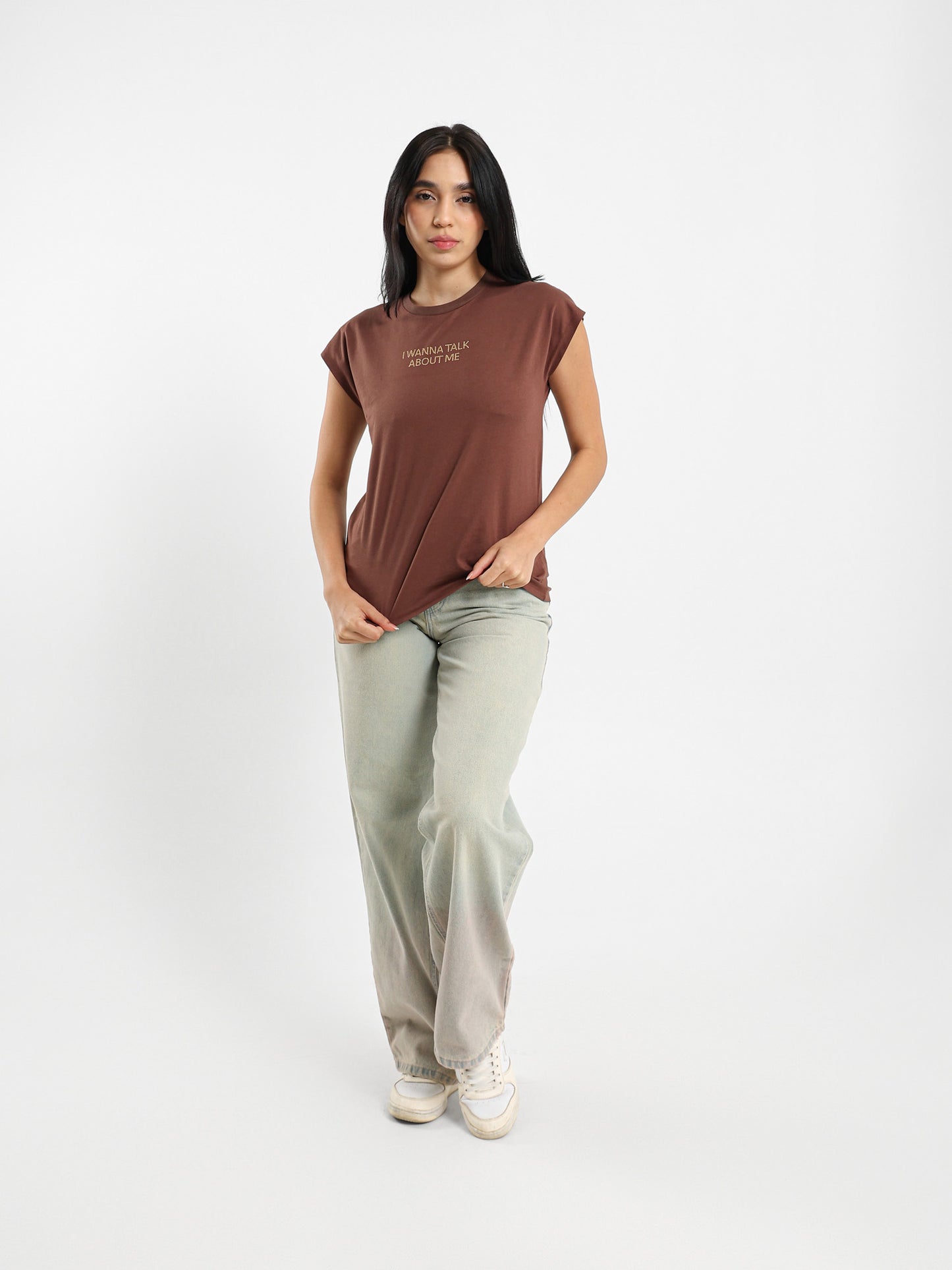 Over Dye Wide Leg Jeans