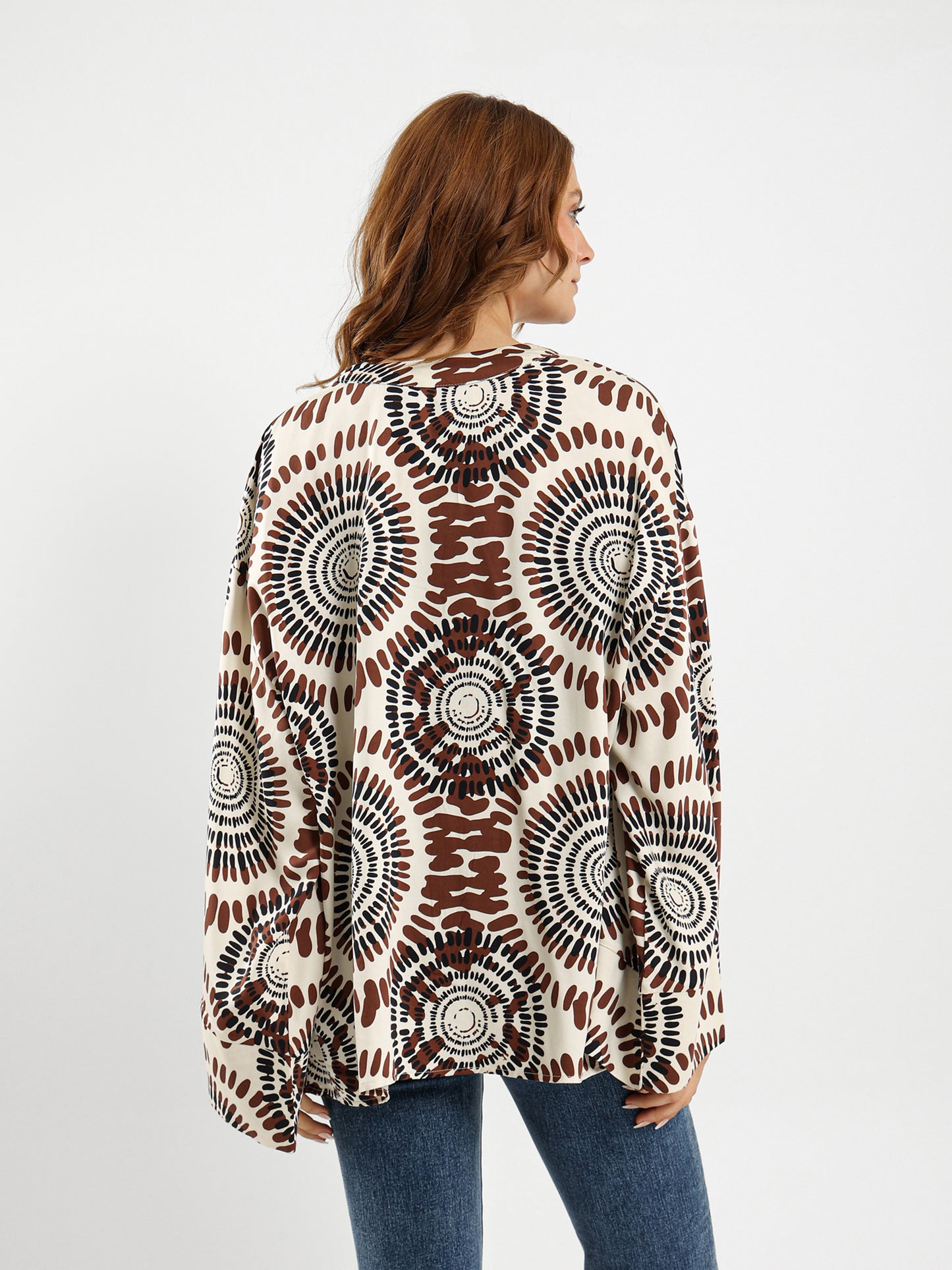 Bell Sleeve Printed Kimono