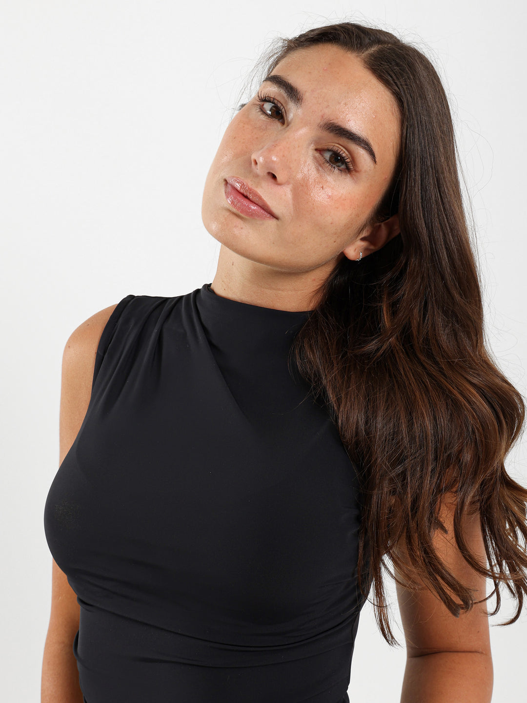 Gathered Sleeveless Top
