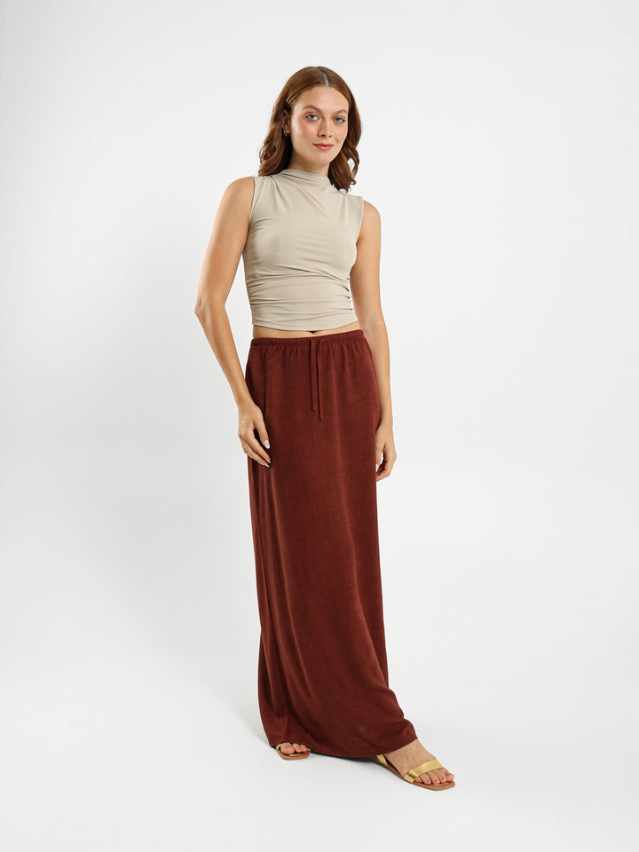 Gathered Sleeveless Top