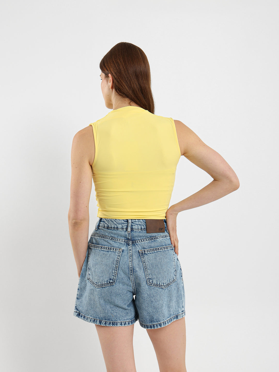 Gathered Sleeveless Top