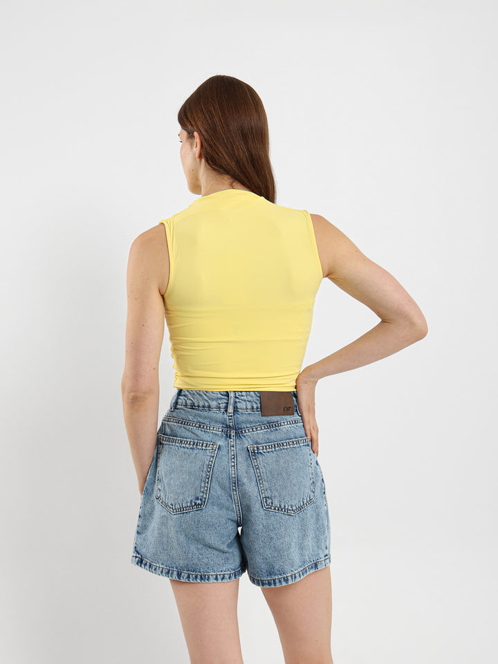 Gathered Sleeveless Top