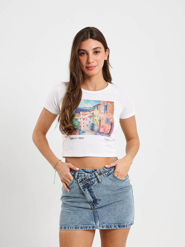 Amalfi Print Baby Tee
