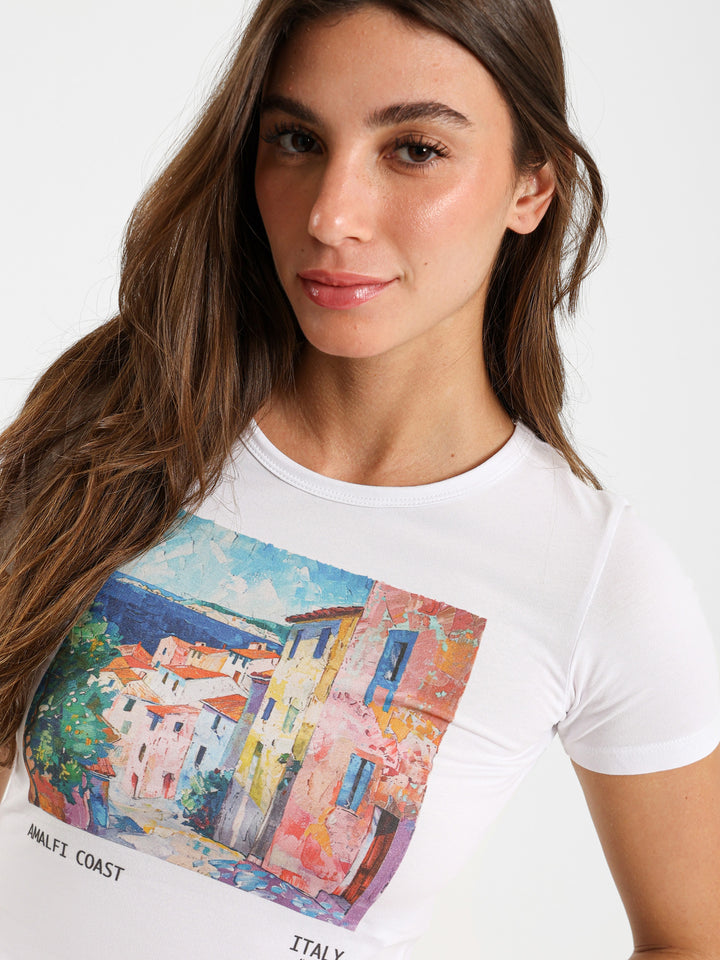 Amalfi Print Baby Tee