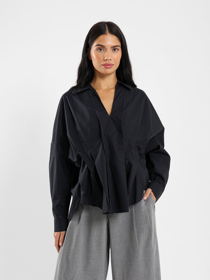 Oversized Shirt With Fitted Waist