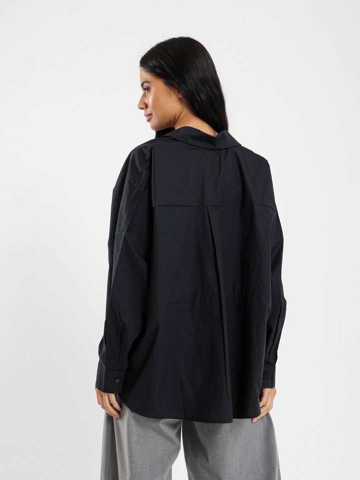 Oversized Shirt With Fitted Waist